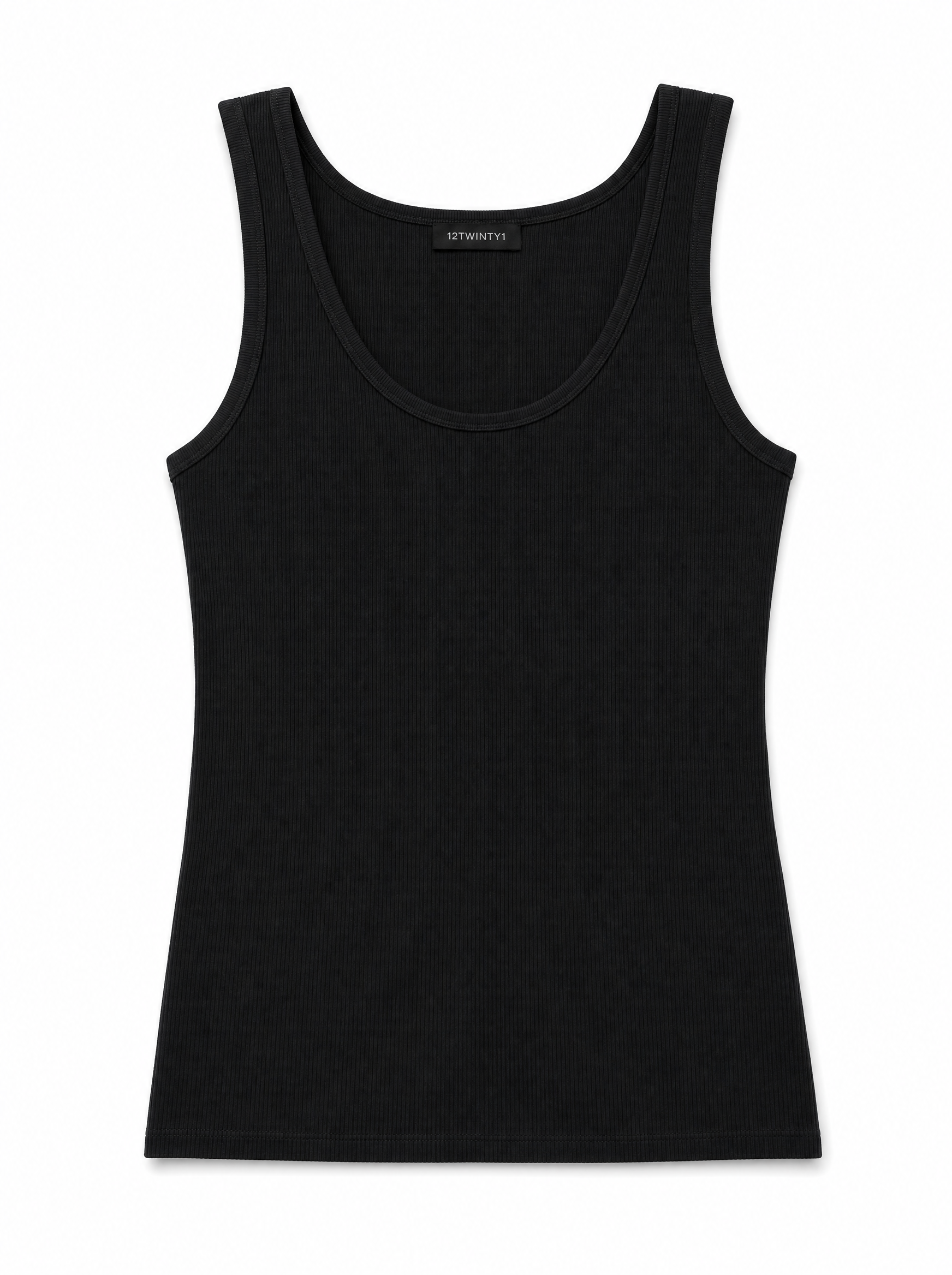 mens black tank front