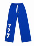 Unisex "777" Sweatpants Royal Blue - Front View