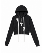 Women's "777" Cropped Zip-Up Hoodie