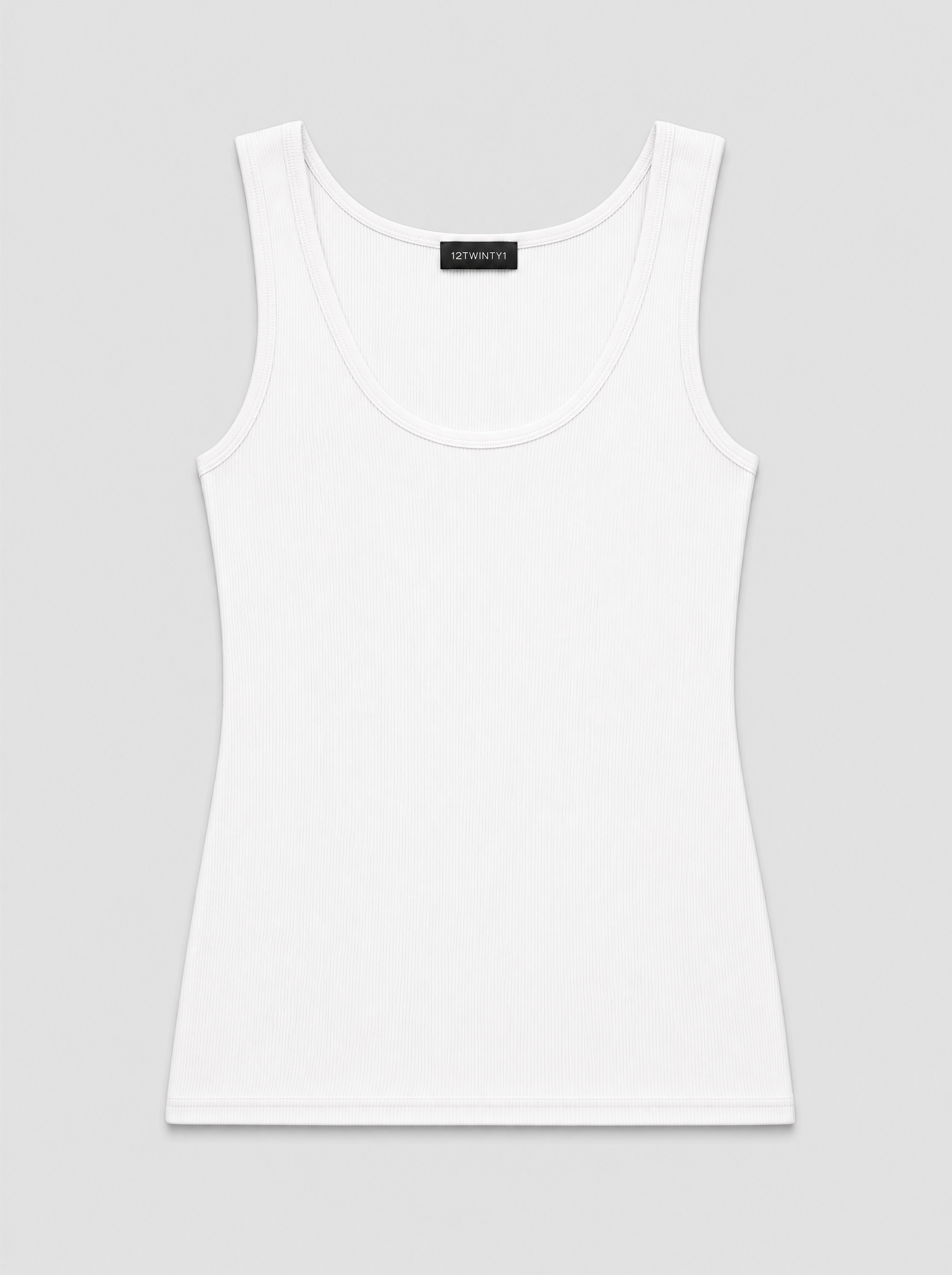 mens white tank front