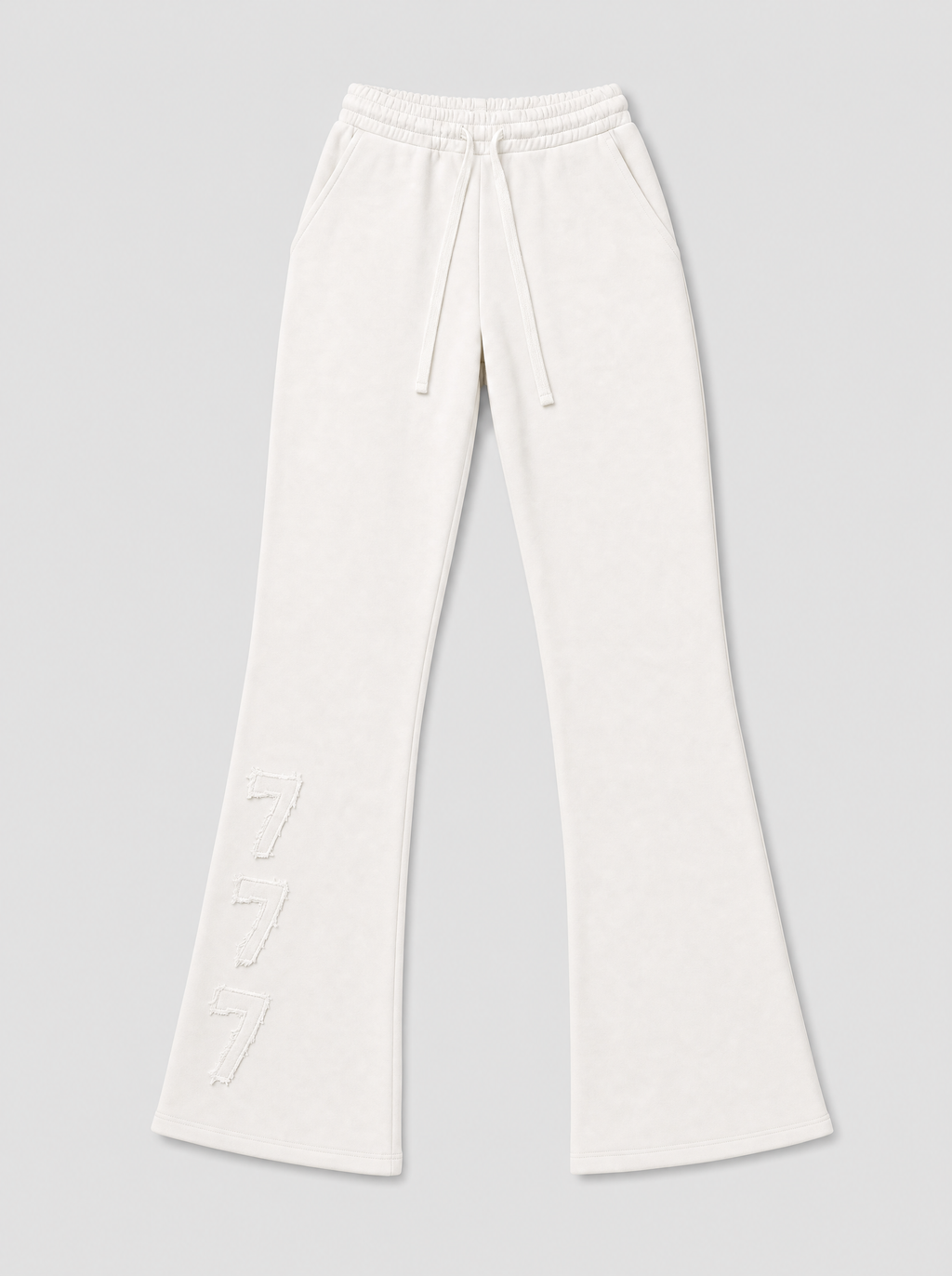 Women's "777" Sweatpants White - Front